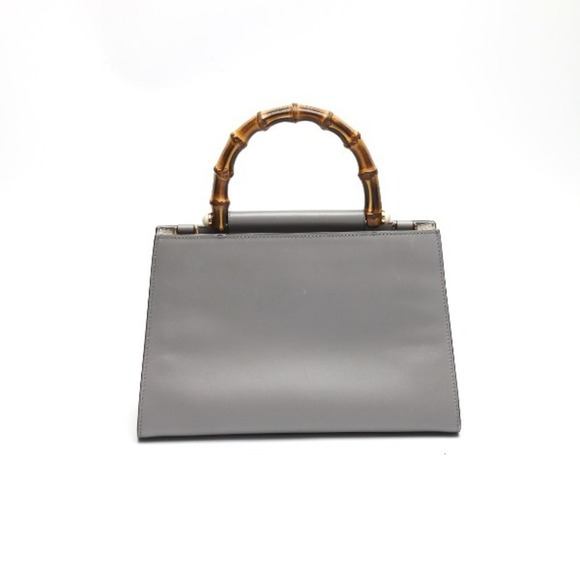 GUCCI Gray Bamboo Bag - Picture 3 of 16